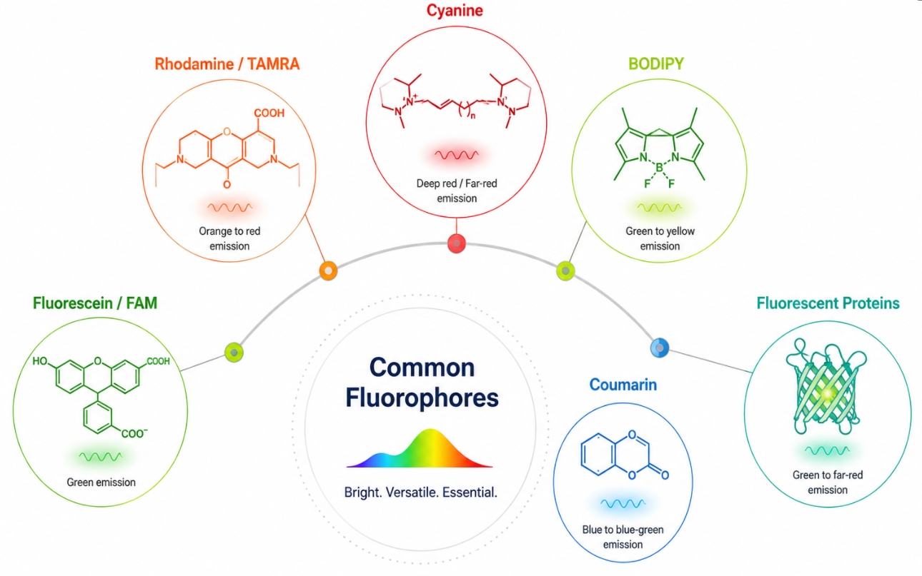 common fluorophores for labeling