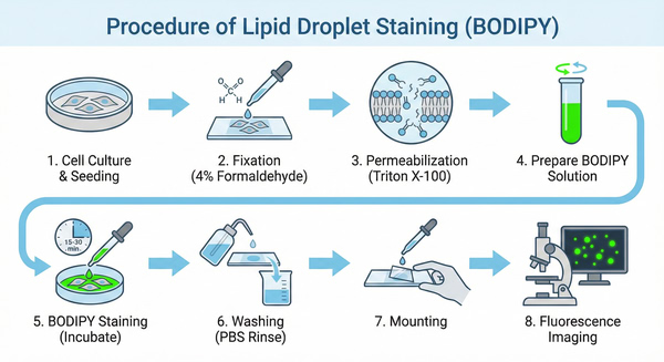 Flowchart of BODIPY lipid droplet staining procedure.