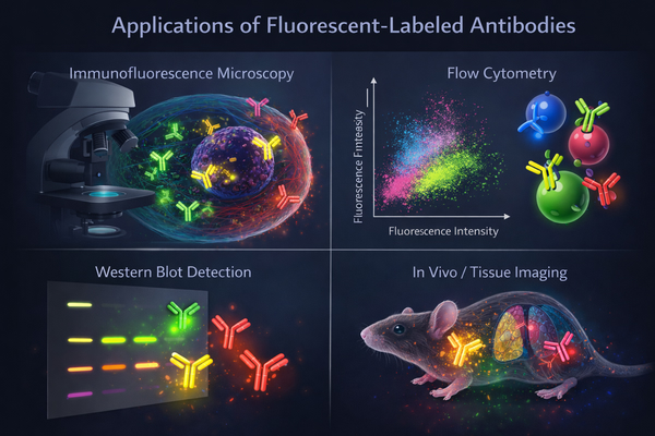 Fluorescent-labeled antibody applications