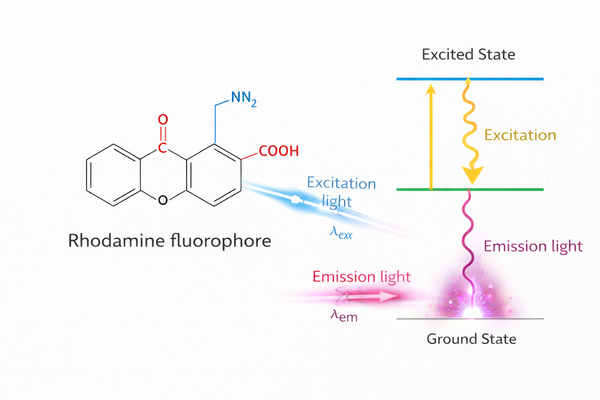 Rhodamine fluorescence mechanism