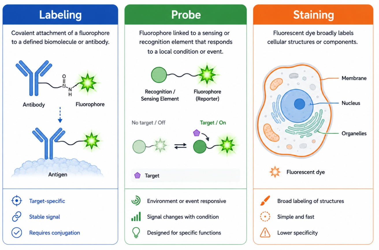 fluorescence terminology comparison