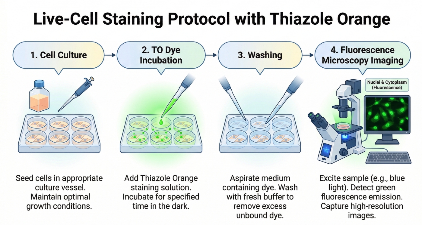 Thiazole Orange (TO) Fluorescent Staining Protocols: Nucleic Acid Fluorescent Dye