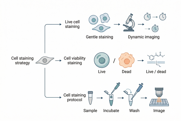 cell staining overview diagram