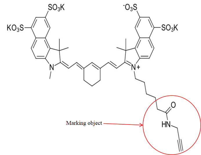 The structural formula of Sulfo-Cyanine7.5